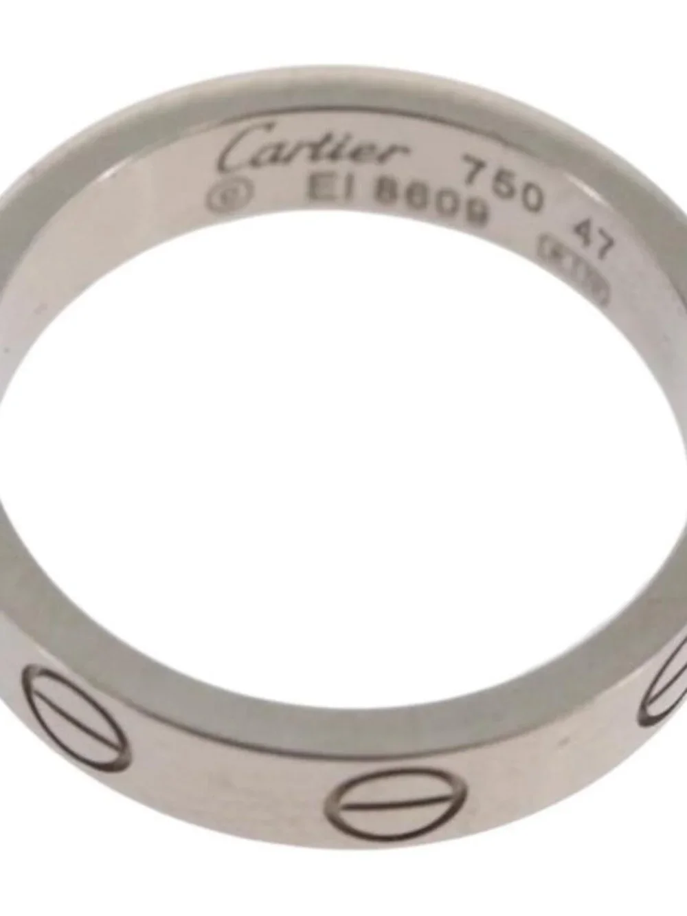 CARTIER Love Ring Ring 750 White gold Auth am10660SM